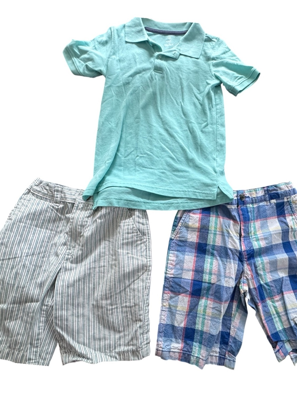 Bundle of boys dress shorts and polo shirt